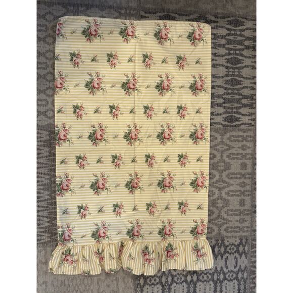2 Vintage RALPH LAUREN Sophie Brooke Yellow Stripe Ruffled Standard Pillowcases - Picture 13 of 13